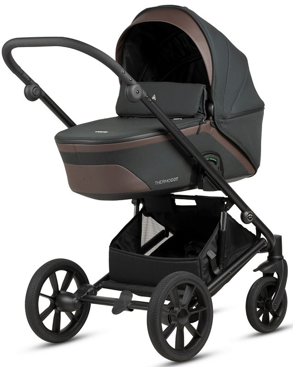 Детская коляска Noordi Aqua V2 4 в 1 с автокреслом Terra Black и базой 1482619 Forest Green