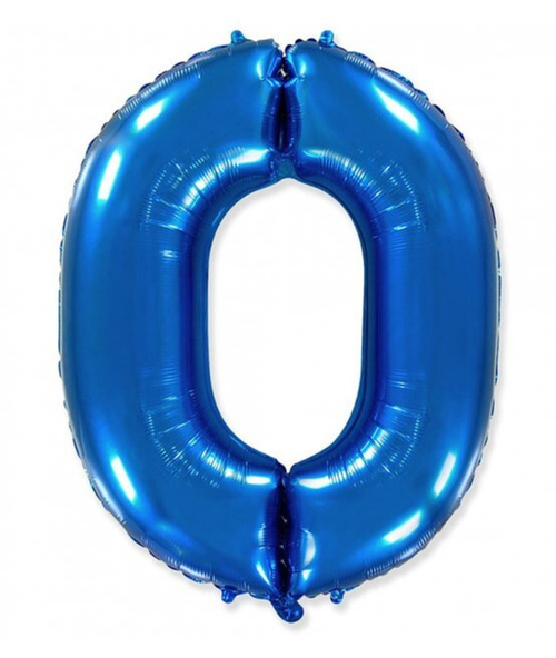 Шар цифра №0 Синий