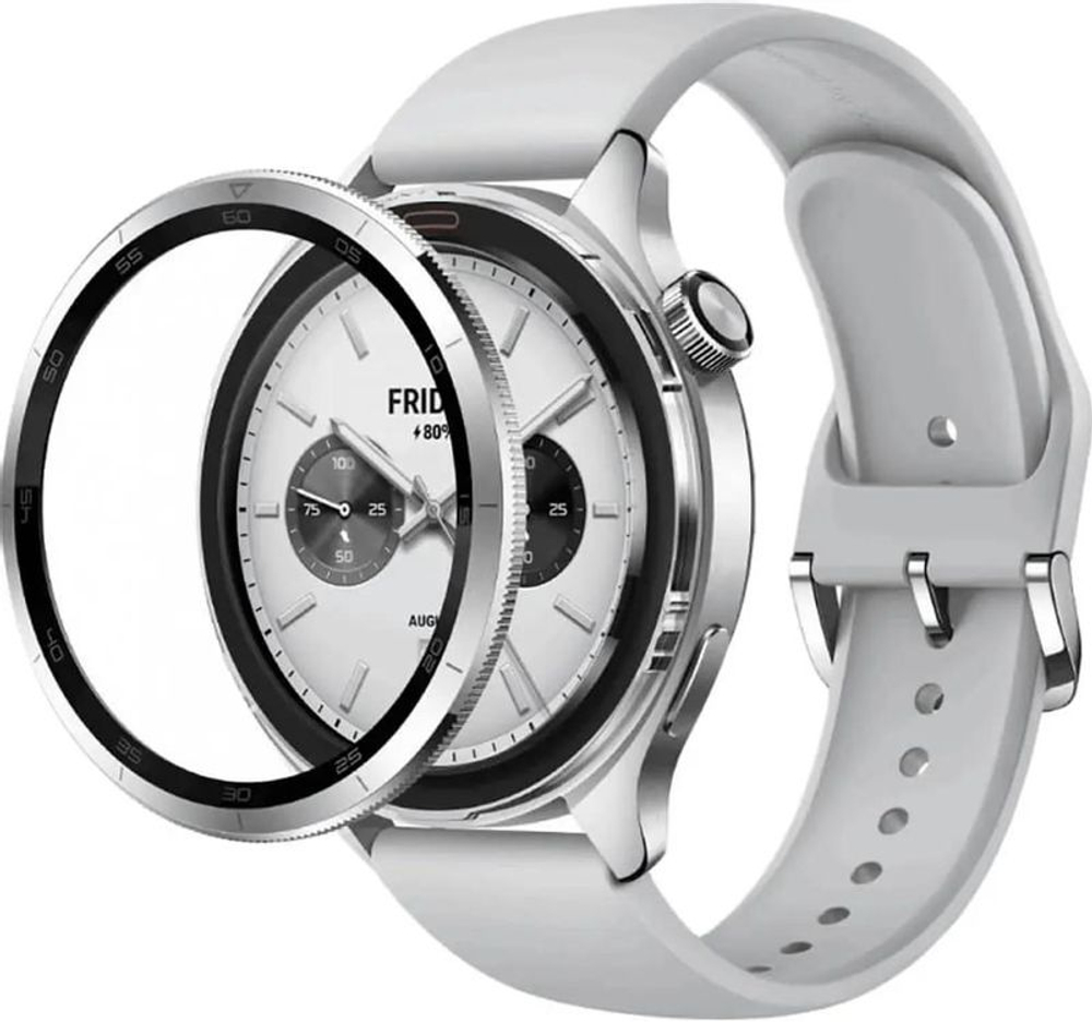 Смарт-часы Xiaomi Watch S4,  47мм,  1.43",  серый/серебристый