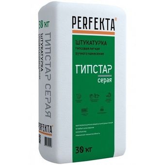 Штукатурка гипсовая Perfekta Гипстар серая 30 кг