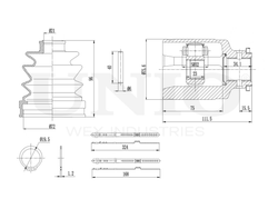 ШРУС внутренний UNIO CVJ-30137