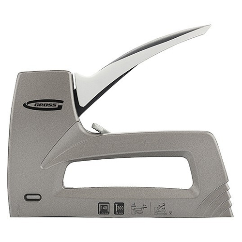 Степлер мебельный, тип скобы 140/300, 6-14мм, алюм.корпус, регул.удар, Gross Aluminium 140, 41007---