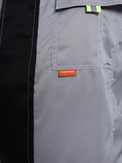 Костюм Nerss «Практик», куртка + полукомбинезон. Серый с черным