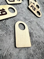 Номерки гардеробные дерево 4х6 см