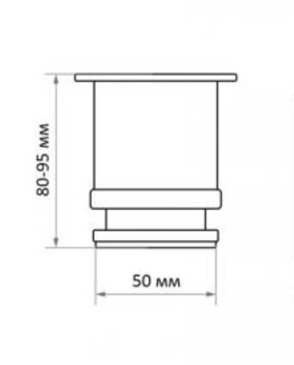 НОЖКА ОФИСНАЯ 8СМ