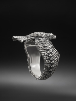 Орёл — кольцо из серебра