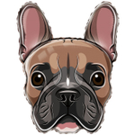 Шар Фольгированный Собака бульдог (Черный)