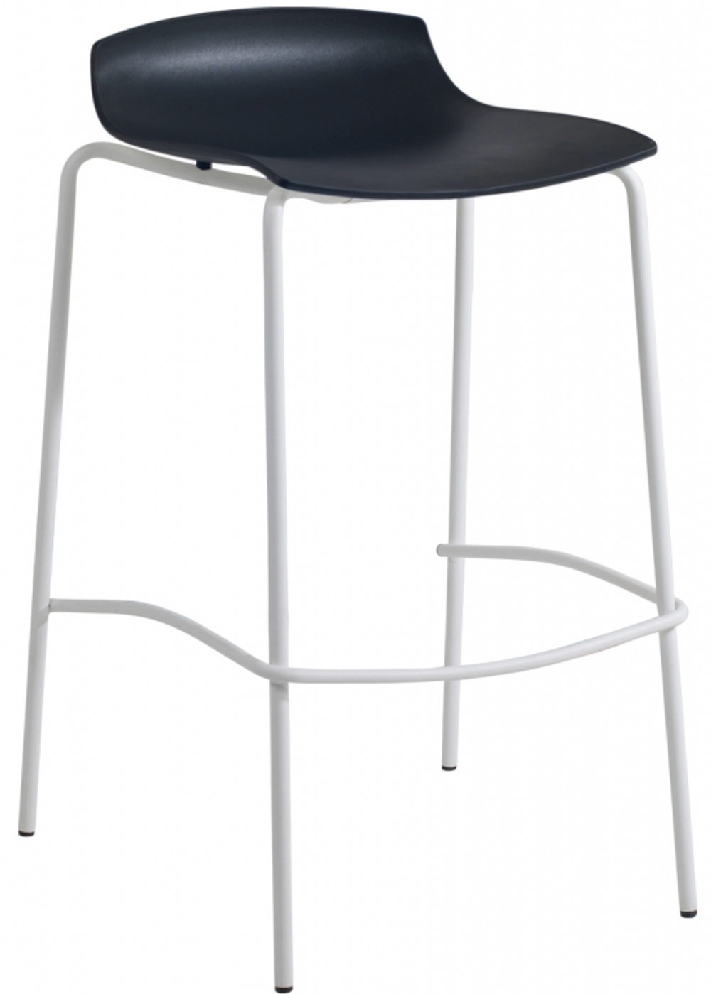 Табурет пластиковый барный Papatya X-Treme BSS Pro, белый, черный