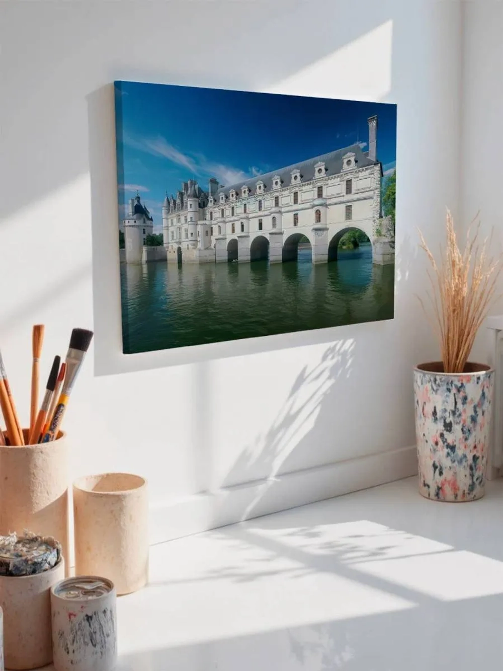 Картина на стену 40 X 50 Старинный замокна воде