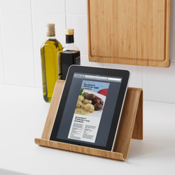 IKEA VIVALLA  (ИКЕА ВИВАЛЛА)  -  Подставка для планшета, бамбуковый шпон, 26x17 см