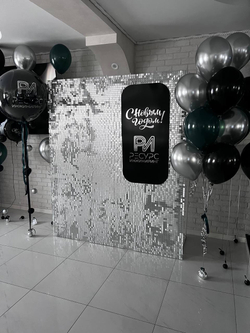 Фотозона Пайетка серебро №4517