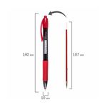 Ручка шариковая автоматическая Brauberg Office style, красная, 0.7мм, грип