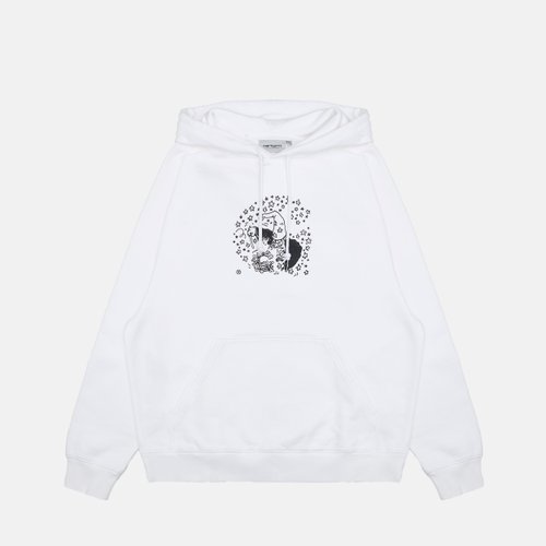 Толстовка мужская Carhartt WIP Hocus Pocus Hooded артикул:I032930_white - купить в магазине Дайс