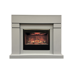 Электрокамин RealFlame Lindelse 26 GR серый, графит c очагом 3D Helios 26