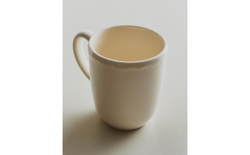 Zara Home чашка из фаянса, цвет бежевый, 13 см