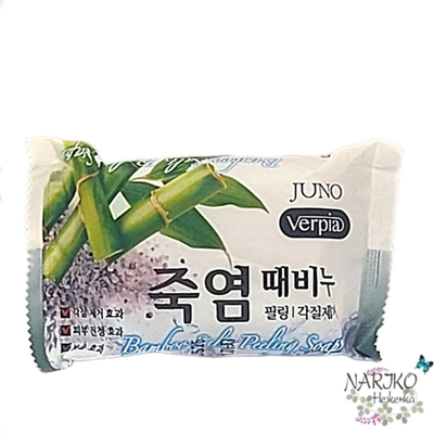 Мыло для лица и тела с отшелушивающим эффектом JUNO Bamboo Salt Peeling Soap, 150 гр.