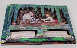 Льюис Кэрролл "Алиса в зазеркалье" книга с объемными картинками