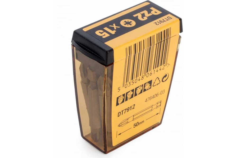 DeWalt, DT7912, Насадки для шурупов со шлицем Pozidriv, Pz2 x 25 мм, 20Х50 шт, шт