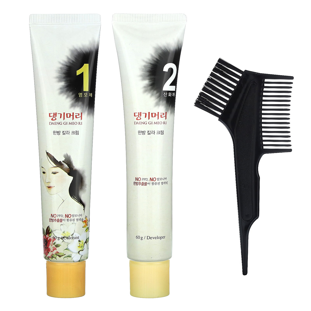 DAENG GI MEO RI, краска для волос с лекарственными травами, светло-коричневый, набор из 5 шт.