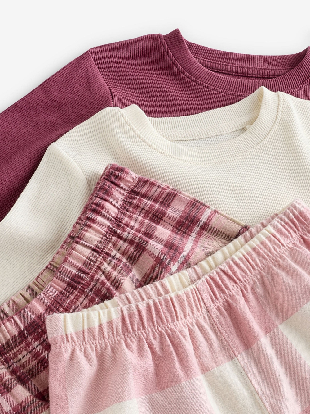 Пижама для девочки Next E51-155, 2 шт., Розовый, Молочный