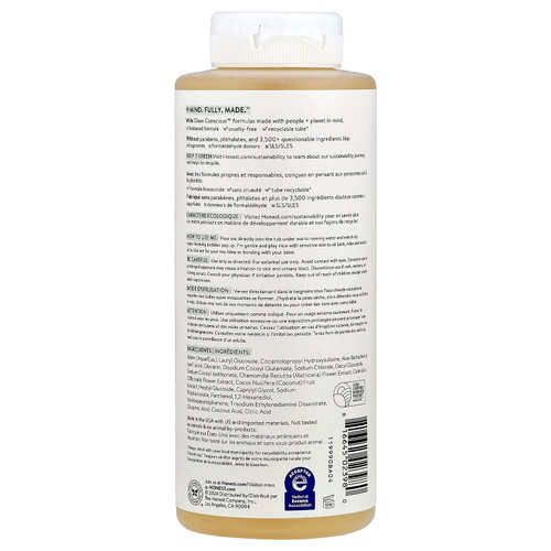 The Honest Company, Sensitive, пена для ванн, без отдушек, 355 мл (12 жидк. Унций)