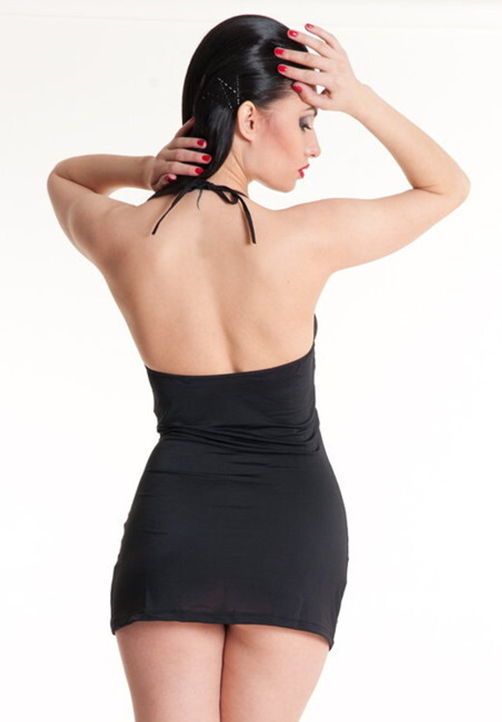 Платье стрейчевое черное ML (44-46) (Цвет: черный)