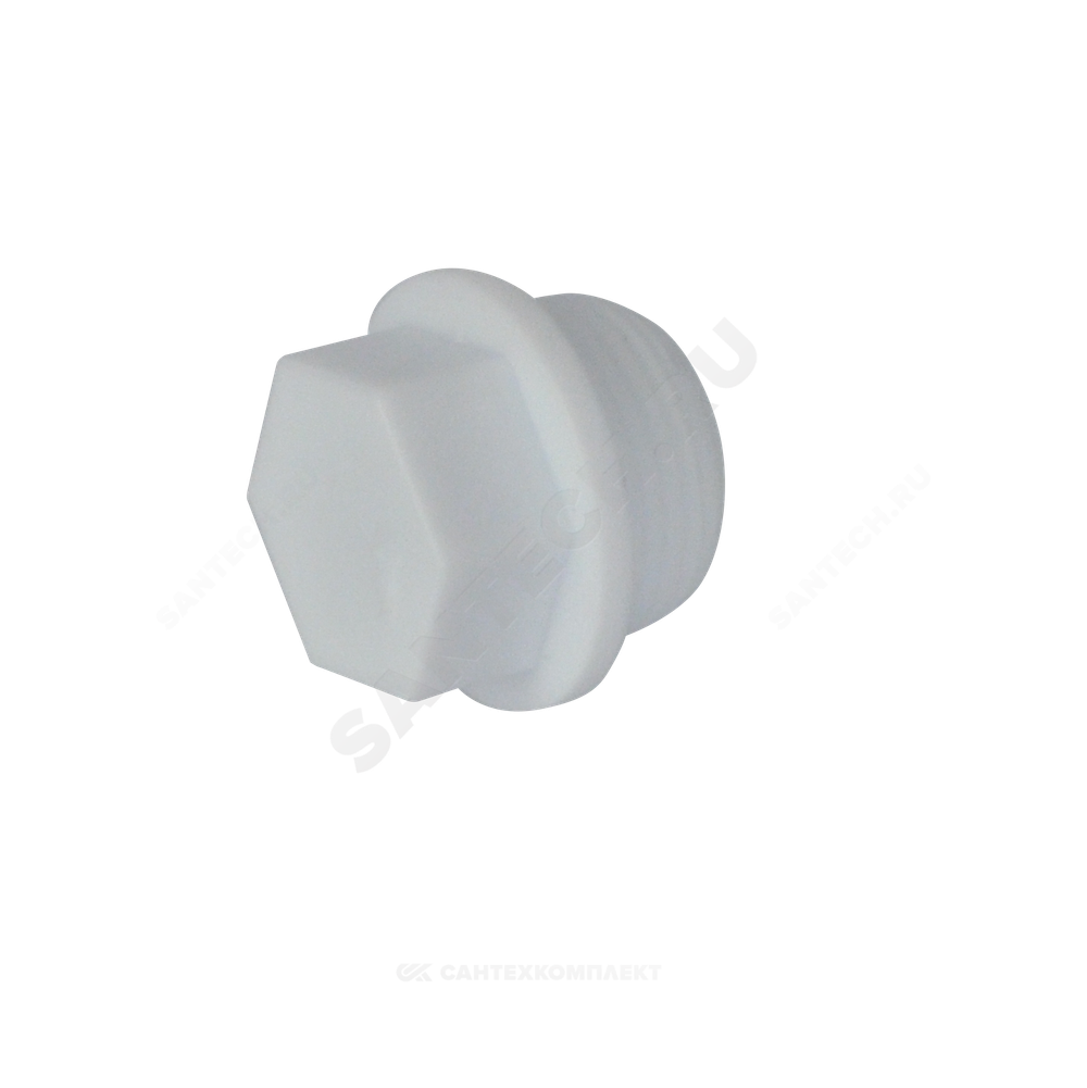 Заглушка (пробка) PP-R белая Дн 25х3/4" НР VALFEX 10163025