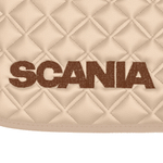 Ковры SCANIA 5 серии G (механика), (экокожа, бежевый, бежевый кант, коричневая вышивка)
