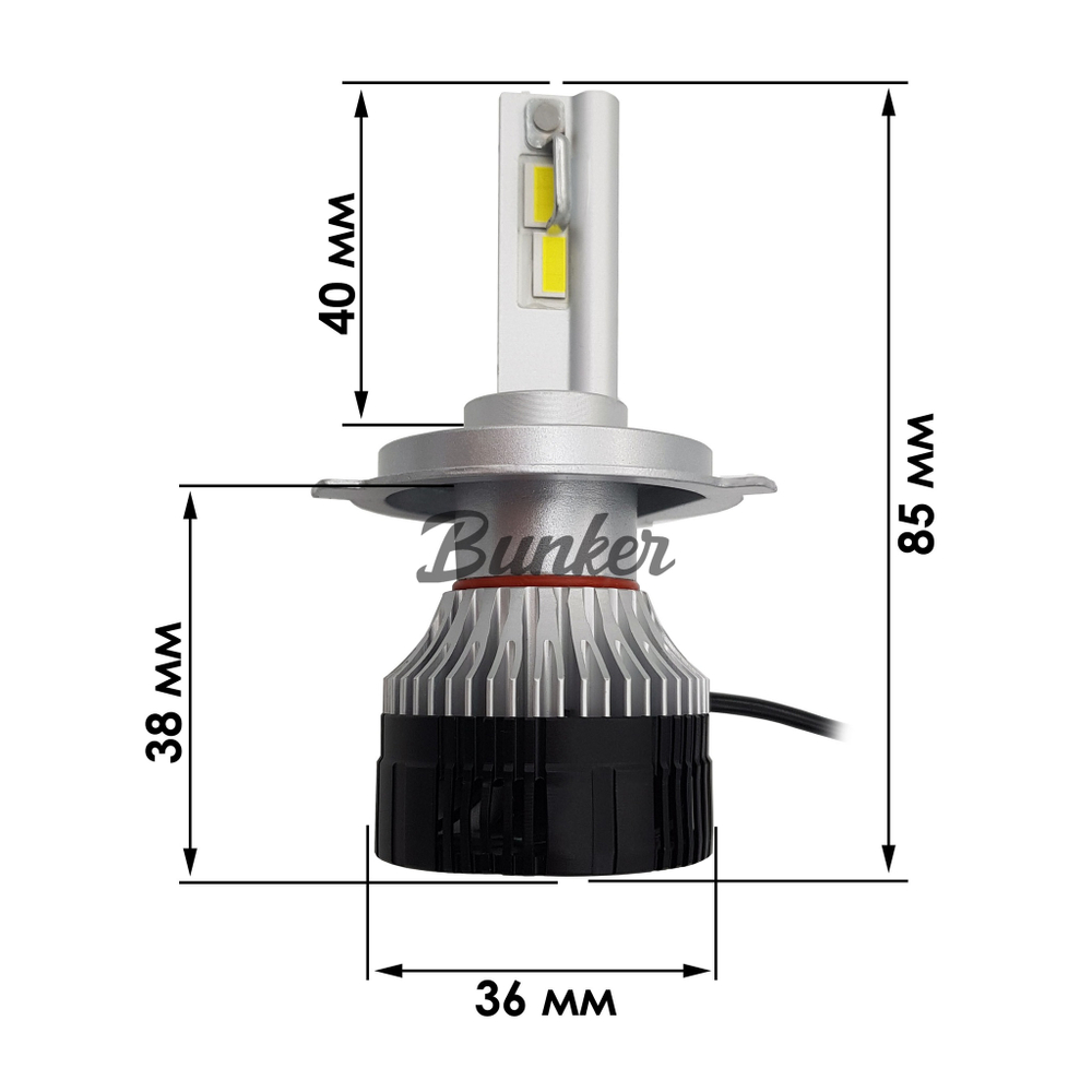 Светодиодные автомобильные LED лампы TaKiMi Progressive H4 6000K 12/24V