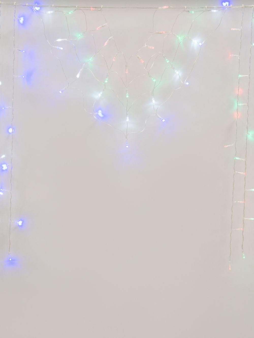 ULD-E1906-180-DTK MULTI IP20 RAINBOW-2 Занавес светодиодный фигурный Радуга. 1.9х0.6м. 14 подвесов. 180 светодиодов. Красный. зеленый. белый. синий свет. Провод прозрачный. TM Uniel.