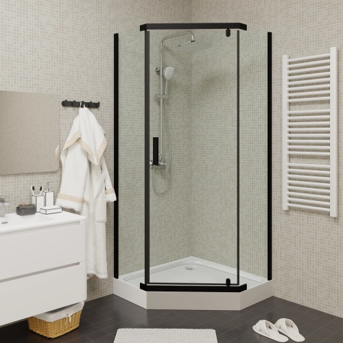 Уголок ZPE911BE душевой PARLY с поддоном (90х90х195)