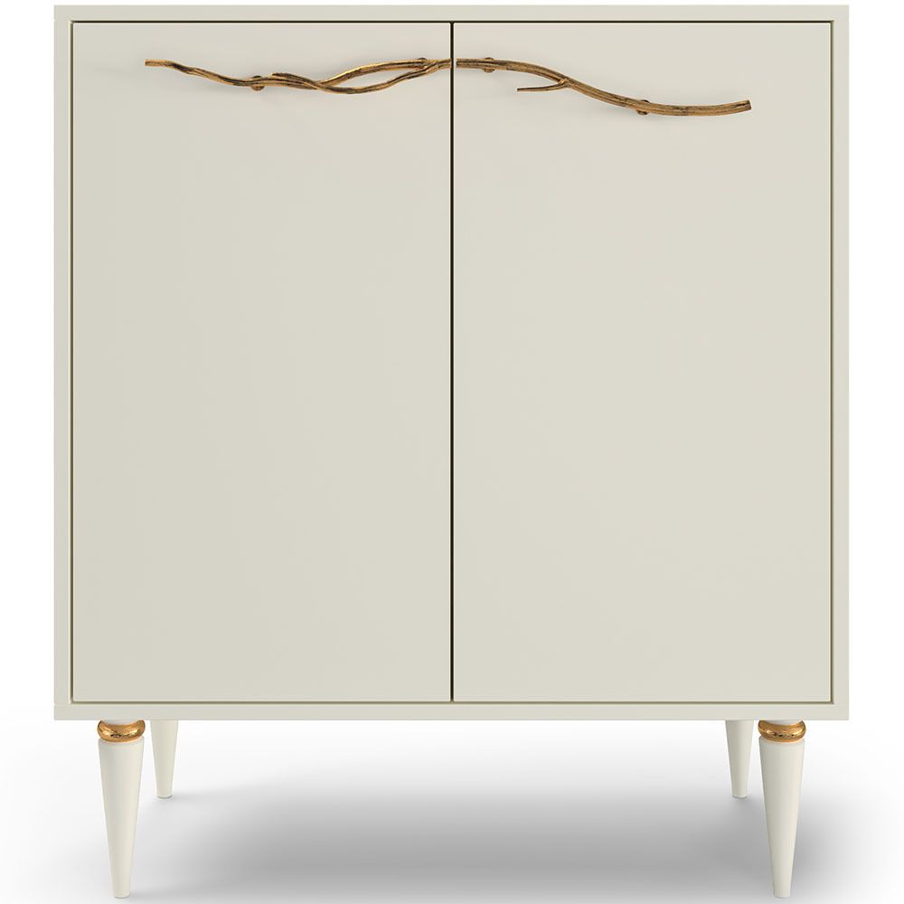 Комод Арт Колор matte Классик Голд с 2 полками Кремовый белый матовый