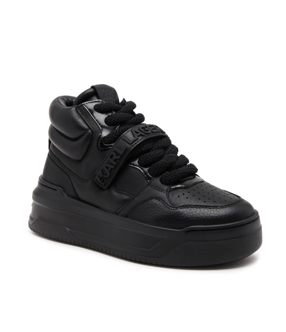 Кожаные кроссовки krew max kc kollar Karl Lagerfeld - черный(KL63350)