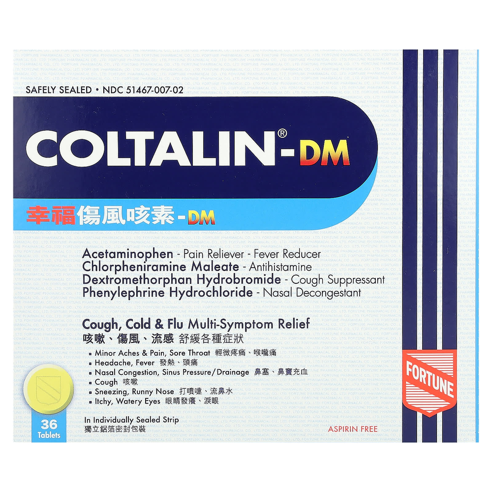 Fortune Pharm, Coltalin®-DM, 36 таблеток