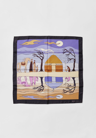 Шелковый платок KIIZ UY VIOLET BEIGE 70*70