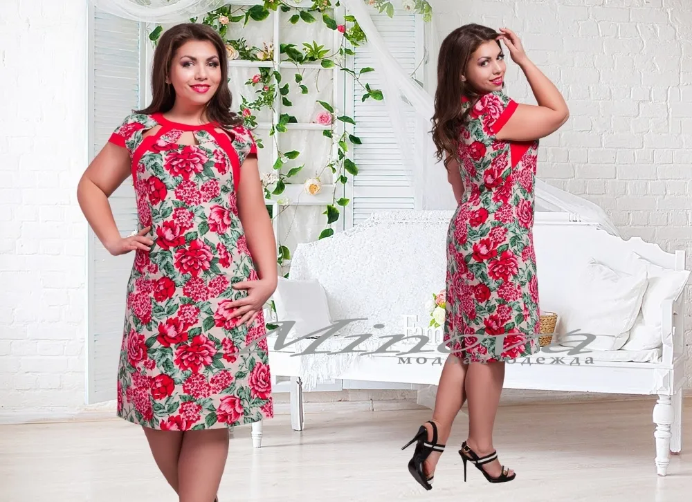 Платье 00131-красный Minova