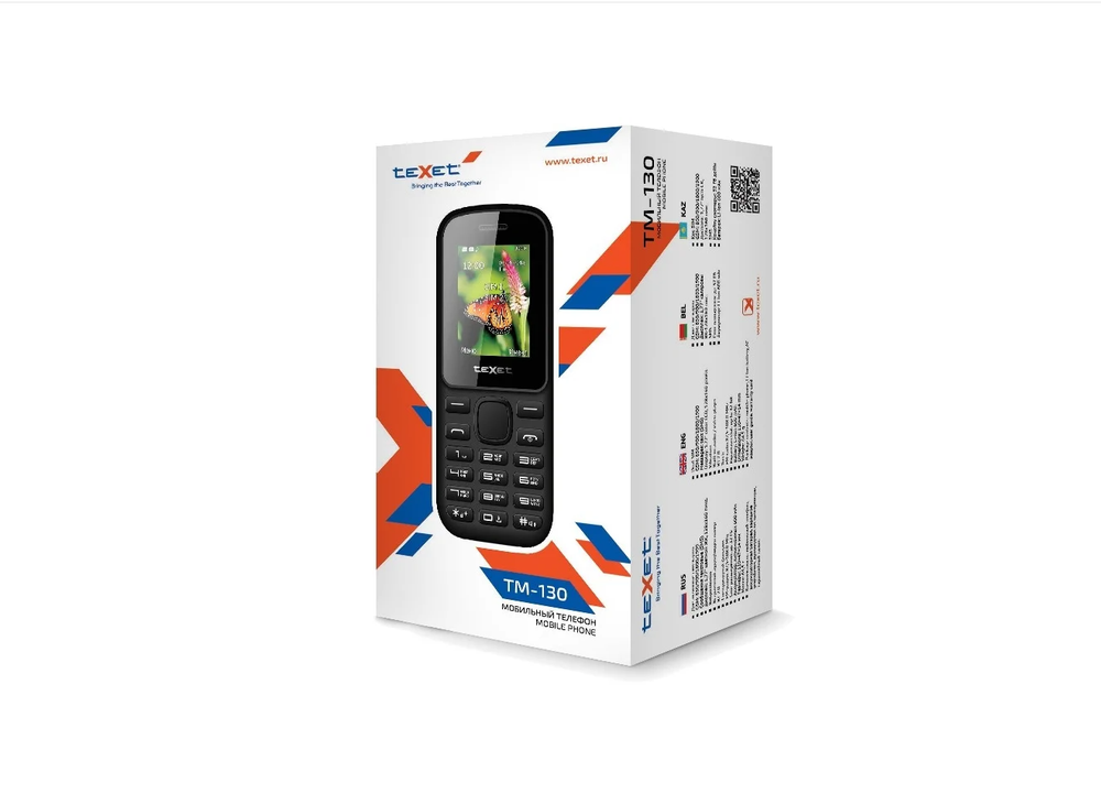 GSM Телефон Texet TM-130 Black  (2sim)