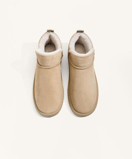 OYSHO Замшевые угги, песочный