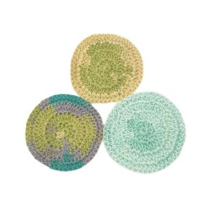 Вязаные бамбуковые диски ZEERO разноцветные, 3 шт.