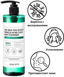 SOME BY MI AHA·BHA·PHA 30 DAYS MIRACLE ACNE CLEAR BODY CLEANSER Очищающий гель для тела с кислотами