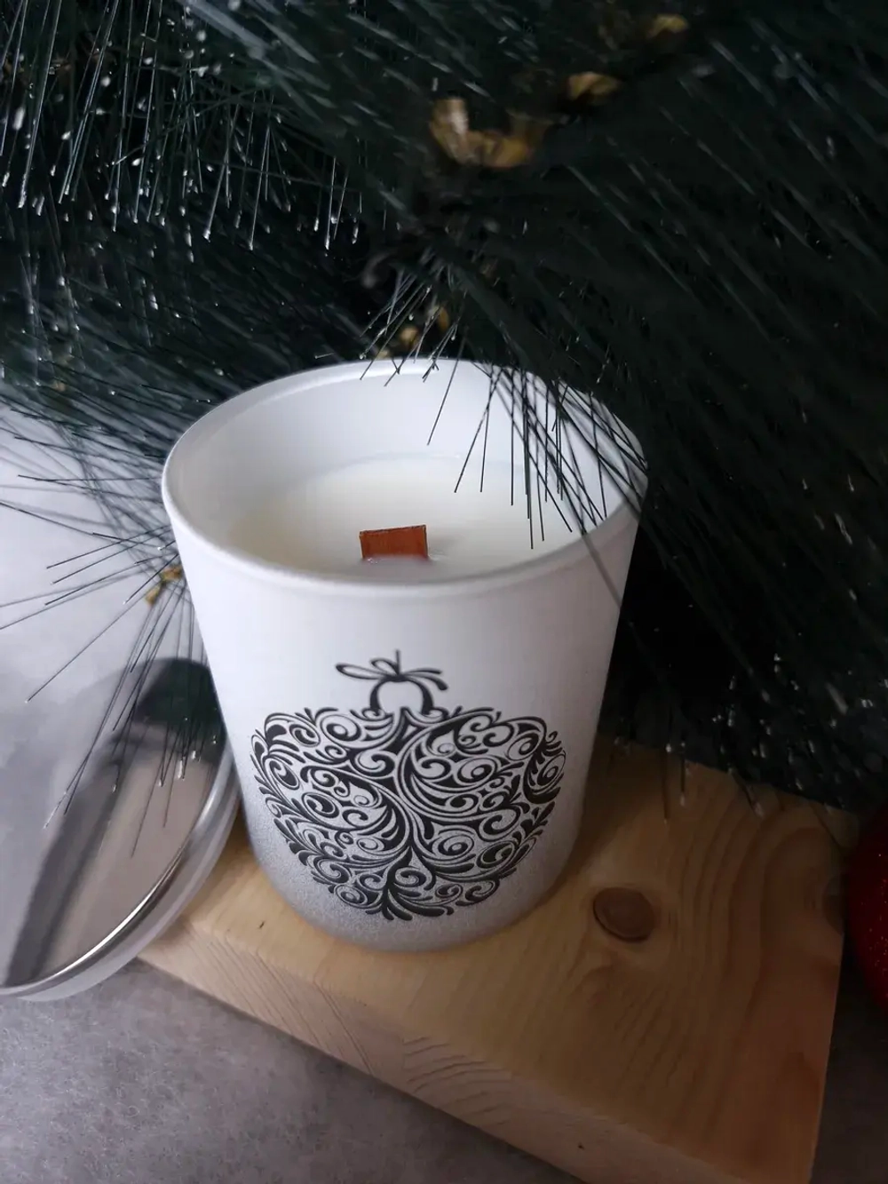 Свеча ароматическая ручной работы. Апельсин с чёрным перце