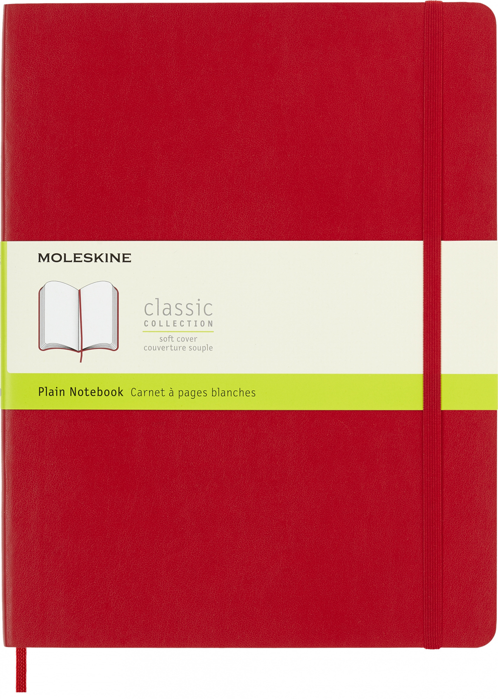 Блокнот Moleskine Classic Soft XLarge (QP623F2) 190х250мм 192стр. нелинованный мягкая обложка красный