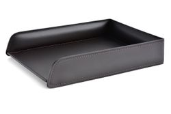 Лоток А4 горизонтальный кожа цветШОКОЛАД