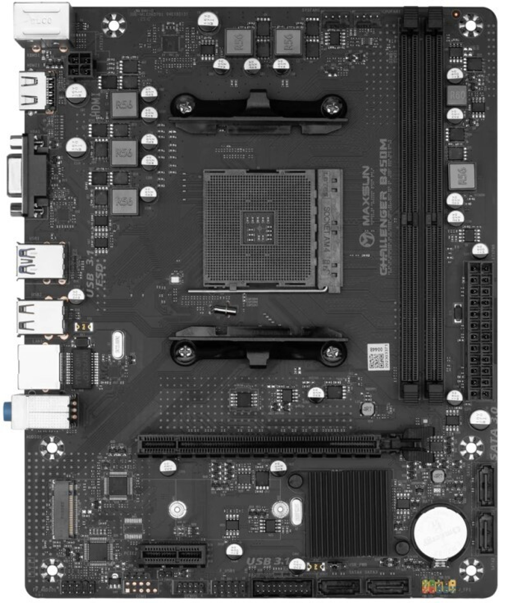 Материнская плата mATX MAXSUN MS-Challenger B450M