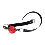 Красный кляп-шар на черных ремнях Lola Games Party Hard Love Addict 1146-02lola