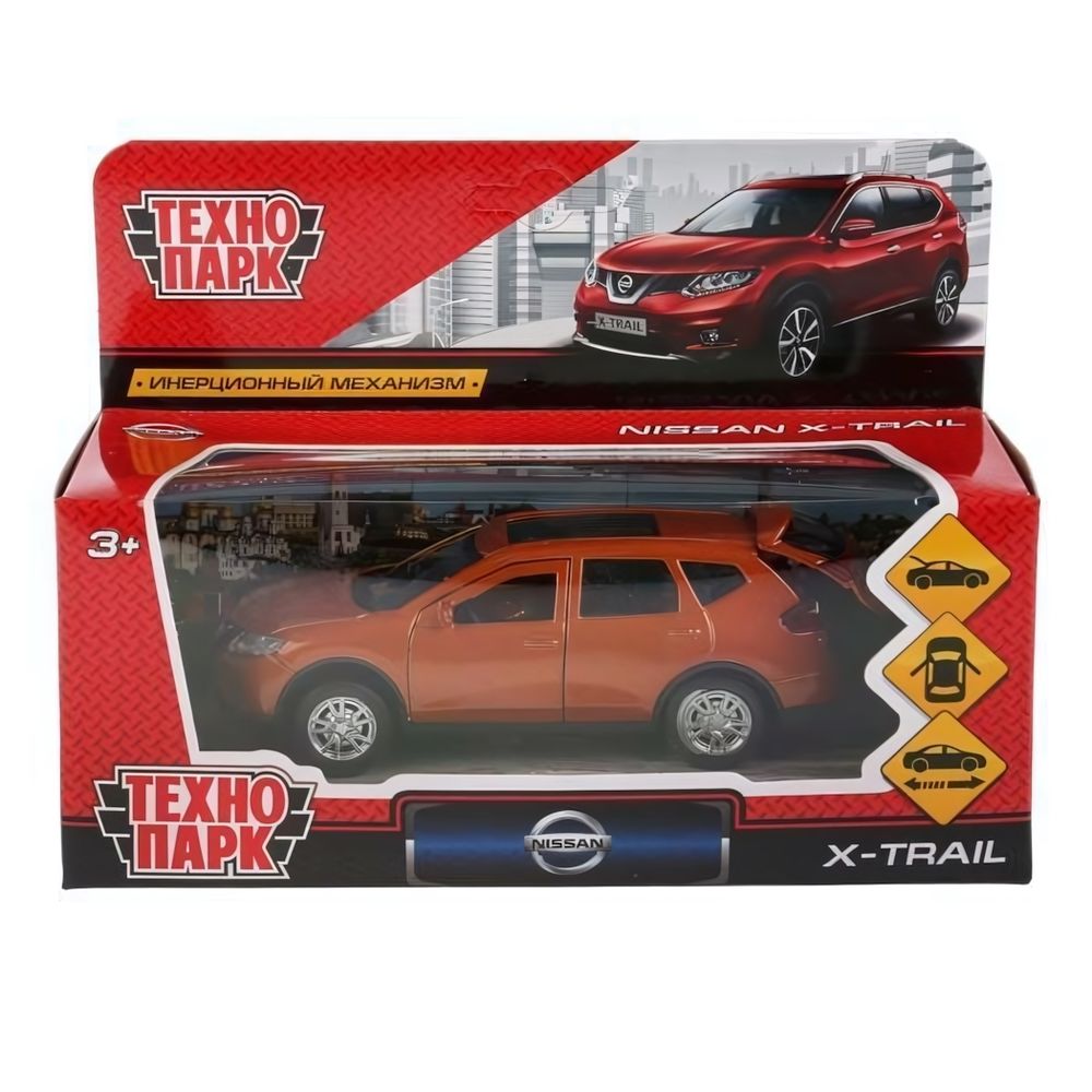 Модель ин. мет. &quot;Nissan X-TRAIL&quot; 12см, открыв. двери, золотой, в коробка X-TRAIL-GD (Технопарк)