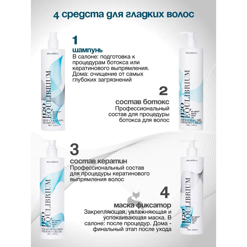 MAE D` AGUA Кератин STRAIGHT & SHINE THERMO CREAM
