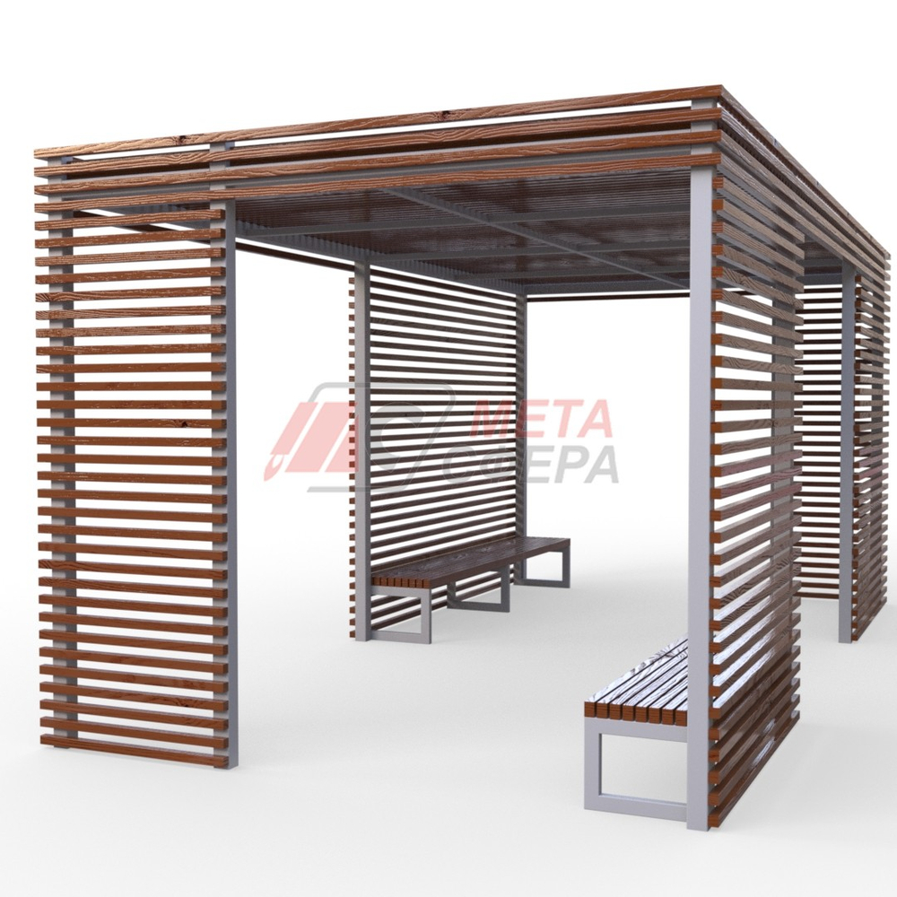 Пергола Лора со скамейками