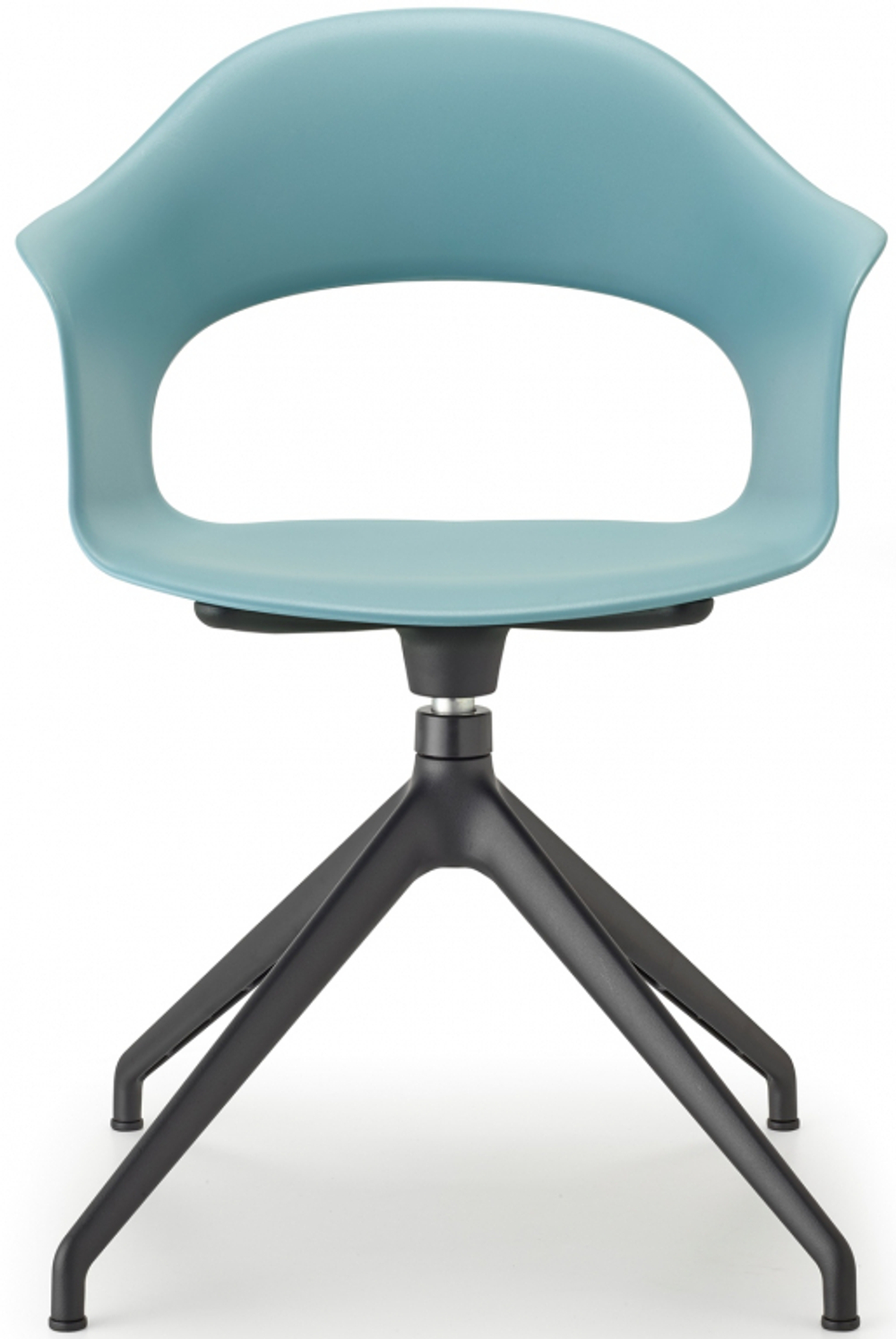 Кресло офисное пластиковое Scab Design Lady B, черный, голубой