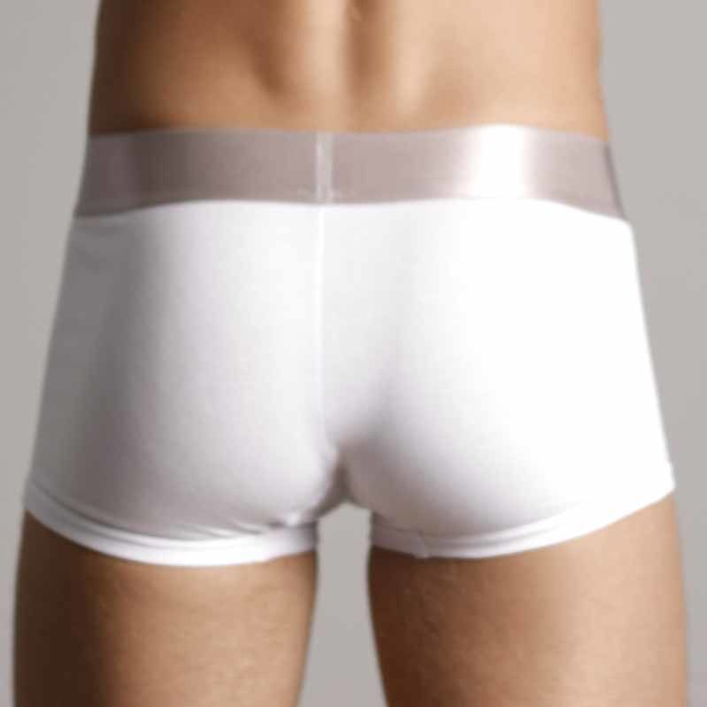 Мужские трусы белые с красными буквами Calvin Klein Boxer Steel White